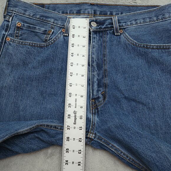 Levi's 505 Jeans Mens Size 36x29 Blue Regular Straight Denim Medium Wash - Picture 16 of 16